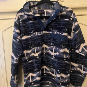 Men's Blue Snap-t Printed Synchilla Fleece Sweatshirt